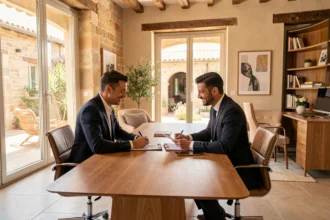 Conseillers en gestion de patrimoine dans les Bouches-du-Rhône en consultation avec un client