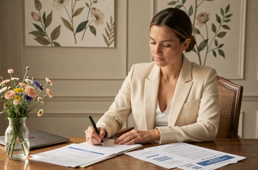Marine Patrimoine, conseillère indépendante en gestion de patrimoine dans un bureau élégant