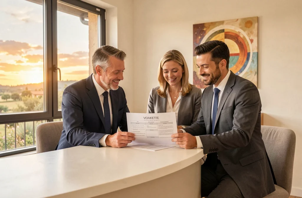 Solstice Patrimoine avec deux conseillers en gestion patrimoniale dans un bureau lumineux en Provence